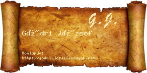 Gödri József névjegykártya
